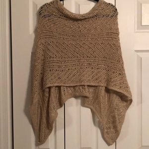 Crochet Tan Poncho 🍂